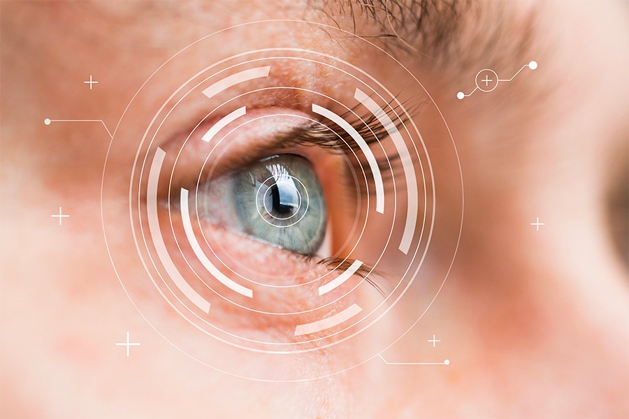 oeil avec cible digitale